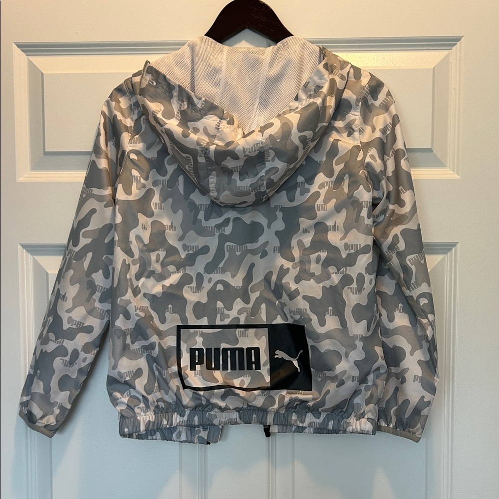 Puma White and Gray Camo Jacket